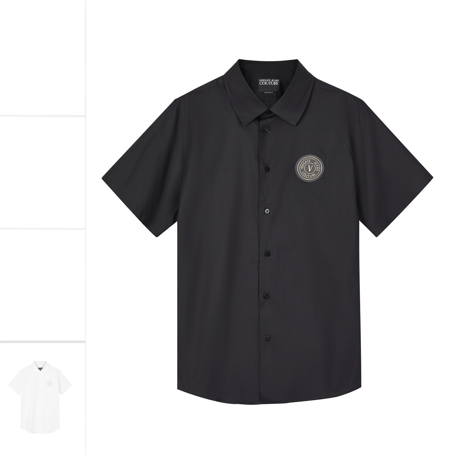 Versace/范思哲VJ 男士时尚奢潮金标修身短袖衬衫80GALC11 CNY17