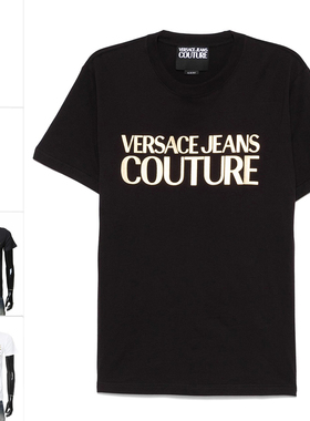 Versace/范思哲VJ 男士时尚奢潮金标纯棉短袖T恤 78GAHT05 CJ00T