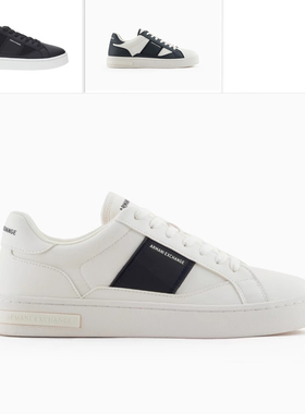 Armani/阿玛尼AX 男士字母印花简约时尚低帮休闲鞋 XUX241 XV911