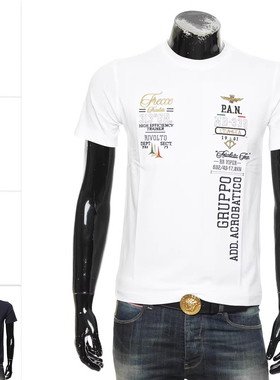 Aeronautica Militare AM空军 男士时尚纯棉短袖T恤241TS2226J635