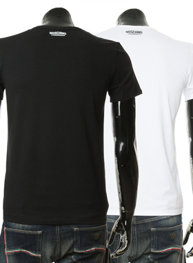moschino/莫斯奇诺潮牌男士2件装休闲短袖圆领T恤 A0791 4300