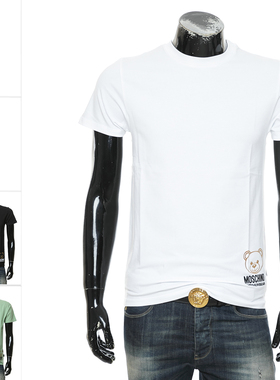 moschino/莫斯奇诺男士潮牌经典小熊短袖T恤 242V1A0703 4406