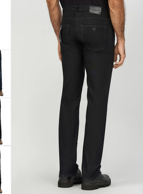 Armani/阿玛尼EA 男士鹰标修身时尚休闲长裤牛仔裤 6R1J45 1DQFZ