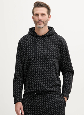 Armani/阿玛尼AX 男士时尚休闲连帽开衫卫衣 XM001225 AF11847