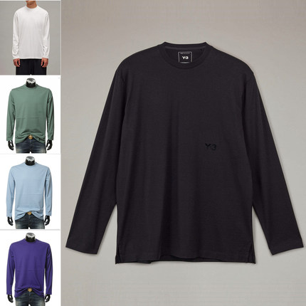 Y3 Y-3 正品 男士时尚潮牌休闲上衣打底衫纯棉长袖T恤 IW0068