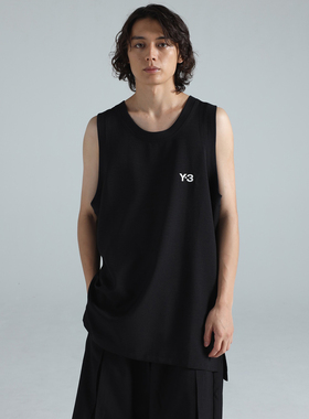 Y3 Y-3 海外直邮男士潮牌经典三杠宽松运动背心圆领无袖T恤KS7638