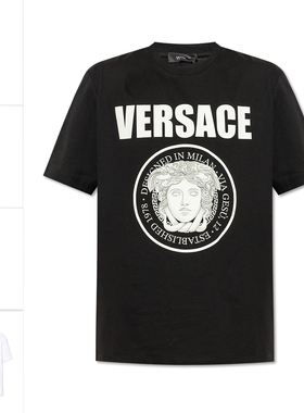 Versace/范思哲男士奢华美杜莎休闲圆领短袖T恤 1013302 1A15083