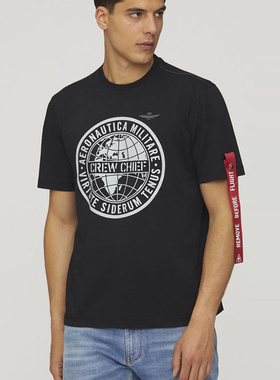 Aeronautica Militare AM空军 男士时尚纯棉短袖T恤241TS2208J635