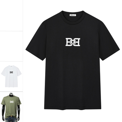 巴利轻奢大牌男士短袖圆领T恤