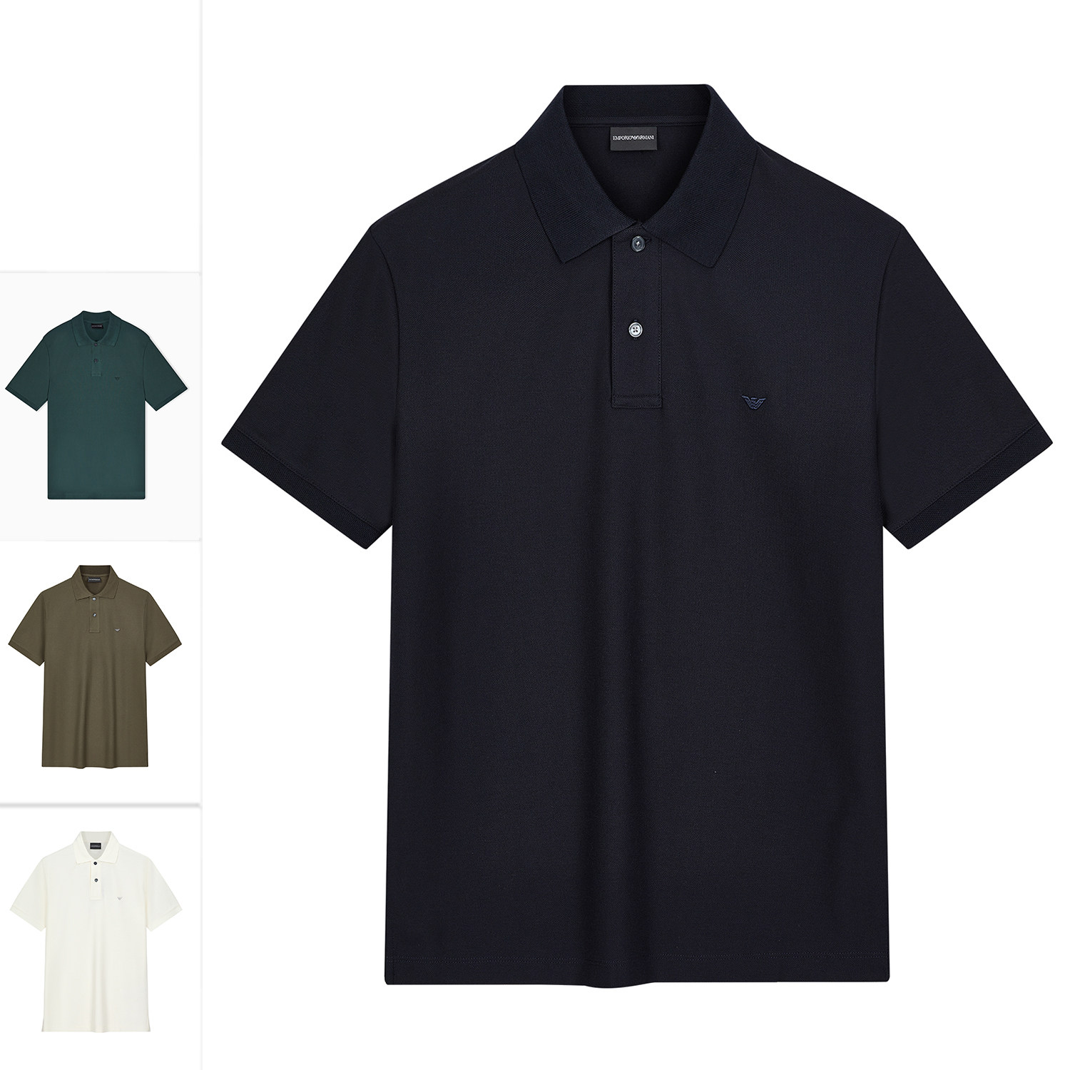 Armani/阿玛尼EA 男士刺绣鹰标纯棉短袖POLO衫 EM005239 AF10497