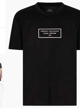 Armani/阿玛尼AX 男士潮牌时尚休闲圆领短袖T恤 XM000552 AF10356