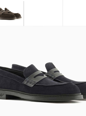 Armani/阿玛尼EA 男士英伦鹰标翻毛皮商务休闲皮鞋 X4A184 XR111