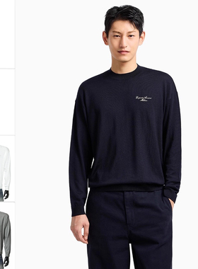 Armani/阿玛尼EA 男士时尚休闲圆领保暖毛衣 EM000903 AF14698