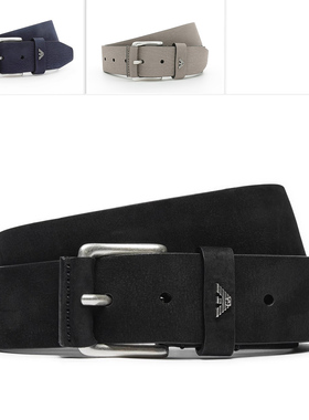 Armani/阿玛尼 EA 男士鹰标真皮时尚经典休闲皮带 Y4S652 YQ94G