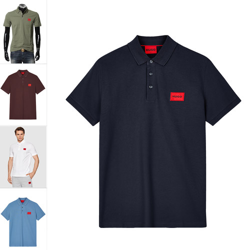 HugoBoss红标男纯棉短袖POLO衫
