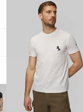 Aeronautica Militare AM空军 男士刺绣马标短袖T恤251TS2426J680