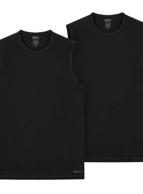 Diesel迪赛 男士潮牌2件装休闲运动背心无袖T恤 A19307 0LIAD