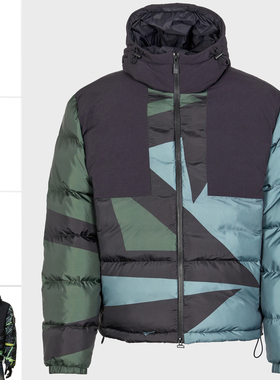 Armani/阿玛尼EA7男士潮拼色保暖加厚连帽棉夹克外套6RPB05 PN9FZ