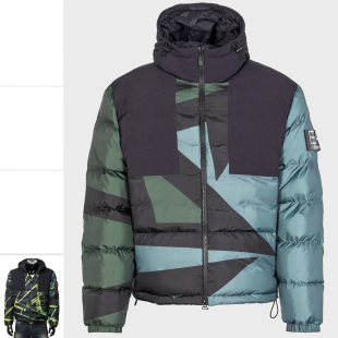 PN9FZ 潮拼色保暖加厚连帽棉夹克外套6RPB05 Armani 阿玛尼EA7男士