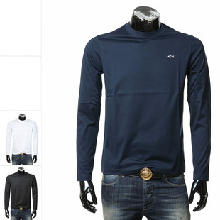 男士 SHARK鲨鱼 绣标时尚 简约休闲圆领长袖 99311006 PAUL T恤