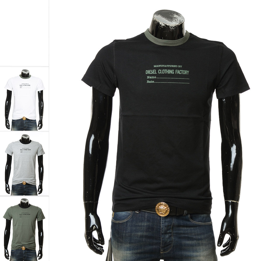 diesel迪赛 潮牌 男士时尚印花休闲修身短袖圆领t恤a03812 0hayu