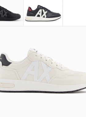 Armani/阿玛尼AX 男士潮牌时尚简约低帮休闲鞋 XM001683 AF17360