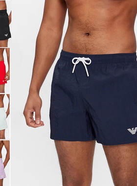 Armani/阿玛尼EA 男刺绣鹰标沙滩裤运动短裤休闲裤 211756 4R422