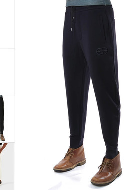 Armani/阿玛尼EA 男士时尚刺绣鹰标休闲裤长裤 8N1PT0 1JHSZ