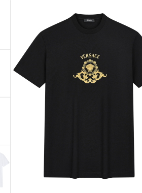 Versace/范思哲男士一线奢华美杜莎休闲短袖T恤 1013944 1A16704