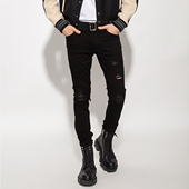 牛仔裤 AMIRI PXMD001 时尚 休闲长裤 男士 奢潮破洞补丁超修身