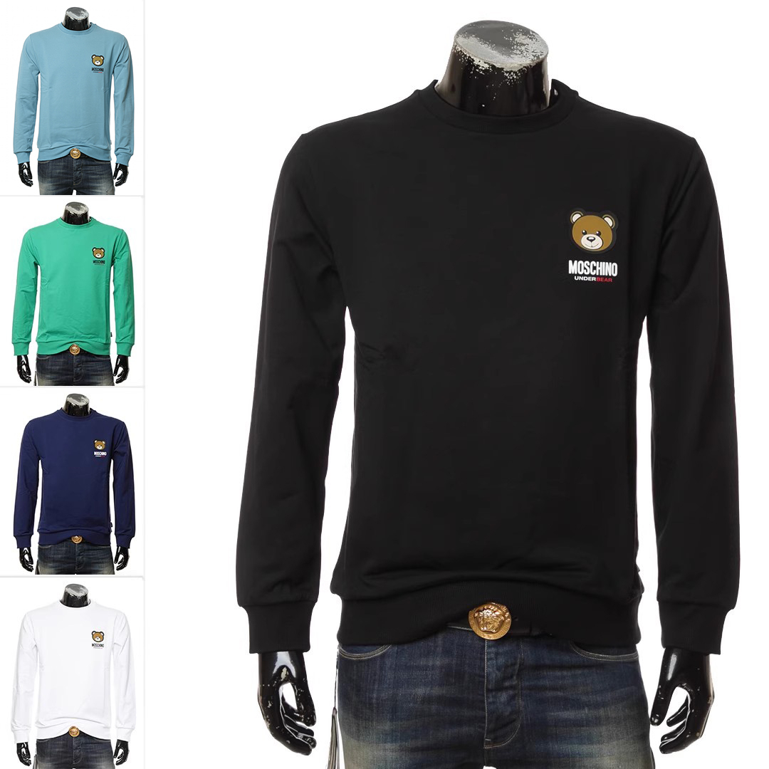 莫斯奇诺男士圆领套头卫衣