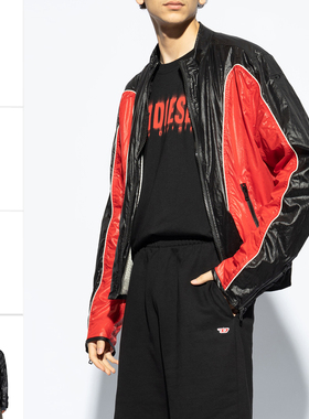 Diesel迪赛 正品 男士潮牌拼色轻便机车夹克外套 A14410 0NKBK