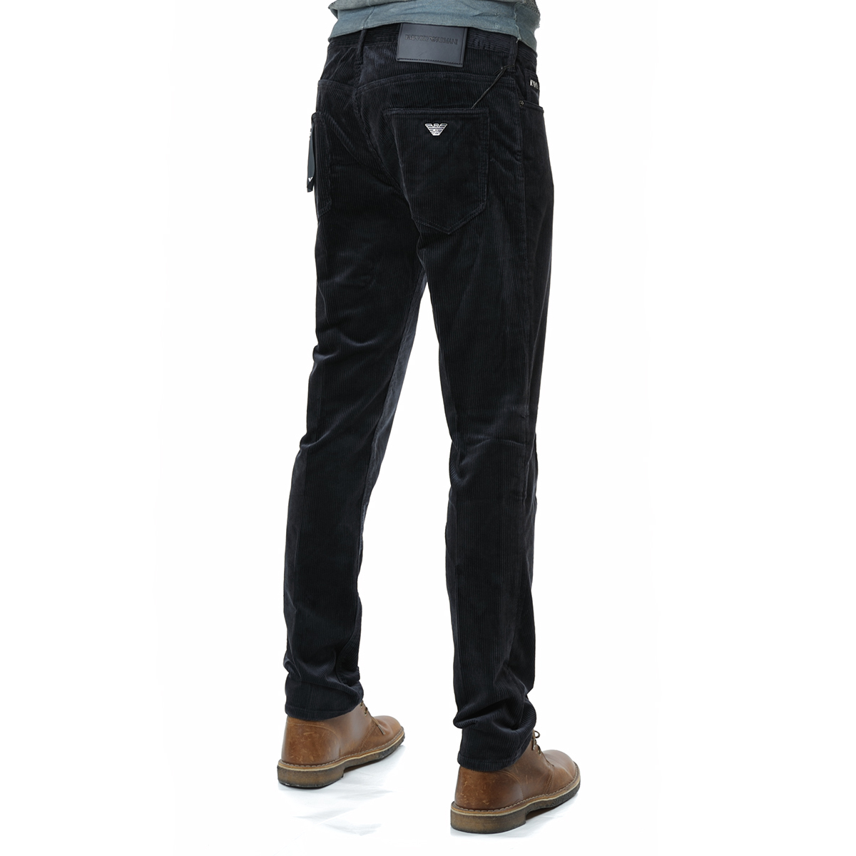 Armani/阿玛尼EA 男士鹰标保暖灯芯绒修身牛仔裤 6D1J06 1NUCZ