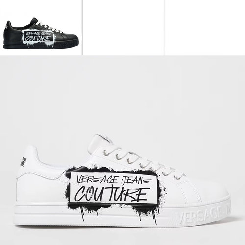 范思哲男士真皮小白鞋真