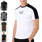 阿玛尼EA7 圆领T恤 男士 Armani 潮拼色时尚 短袖 6RPT15 PJ02Z