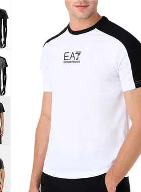 Armani/阿玛尼EA7 男士潮拼色时尚短袖圆领T恤 6RPT15 PJ02Z