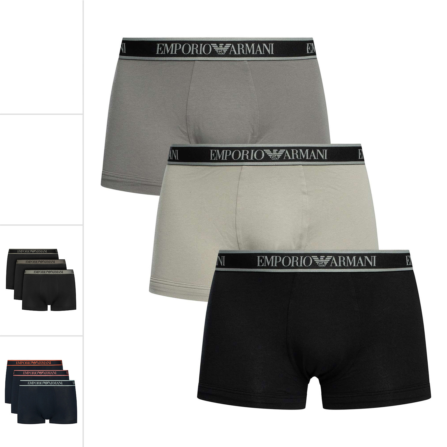 Armani/阿玛尼EA 男士鹰标3件装简约四角内裤 EM000259 AF20669