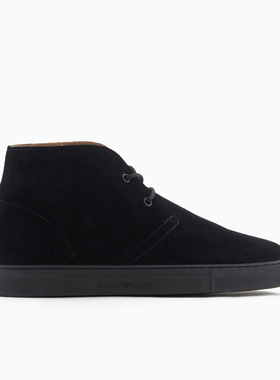 Armani/阿玛尼EA 男士时尚翻毛皮中帮休闲鞋 X4M392 XF053