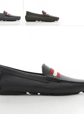 Bally/巴利男士一脚蹬豆豆鞋真皮商务正装休闲皮鞋 591518 19603