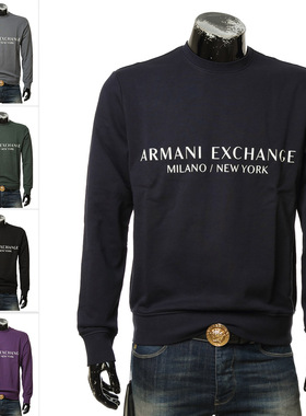Armani/阿玛尼AX 叁仟良品 男字母图案运动套头卫衣8NZM88 ZJKRZ