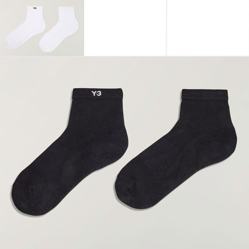 Y3Y-3男士潮牌经典三杠短袜
