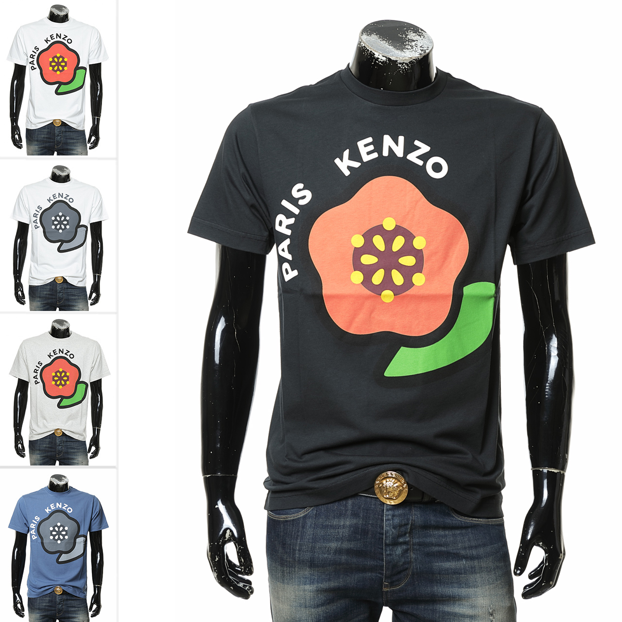 KENZO男士时尚潮牌大红花短袖T恤