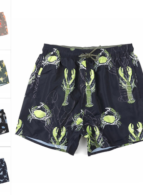 Armani/阿玛尼EA 男士时尚印花沙滩裤休闲短裤 EM000583 AF12347