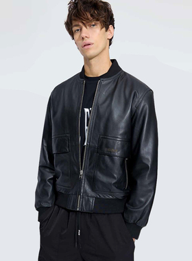 ICE PLAY 正品 男士时尚休闲潮牌真皮夹克外套皮衣 ZO21 6802