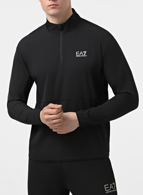 Armani/阿玛尼EA7 男士时尚拉链领运动长袖T恤 7M000070 AF13137