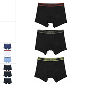 阿玛尼EA 简约四角内裤 男士 Armani 鹰标3件装 时尚 111473 4F717