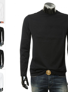 Armani/阿玛尼EA 男士时尚鹰标打底衫长袖T恤 8N1TD7 1JGYZ