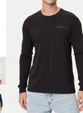 Tommy Jeans 汤米·希尔费格 男士休闲圆领长袖T恤 DM0DM21594
