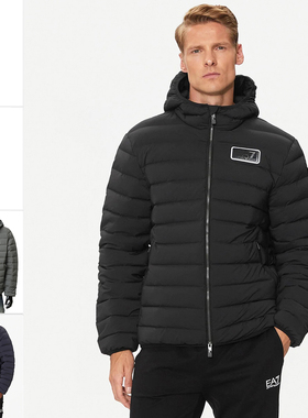 Armani/阿玛尼EA7男士时尚加厚保暖连帽外套羽绒服 6DPB16 PNHAZ