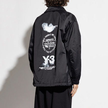 Y3 Y-3 海外直邮 男士潮牌时尚休闲翻领涂鸦LOGO外套夹克 JW4626